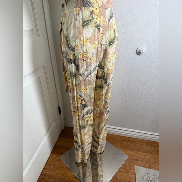Mango All Over Print Sleeveless Jumpsuits, Green and Yellow Combo S - Picture 11 of 15